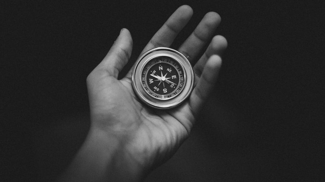 Compass representing choosing the right direction for custom software development