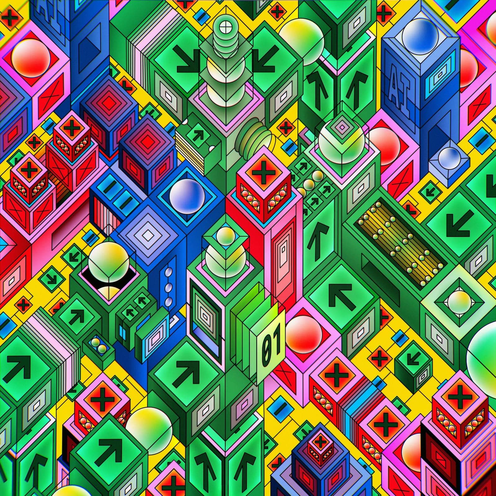 Abstract visualisation of an AI neural network with interconnected nodes, representing shared intelligence across an organisation