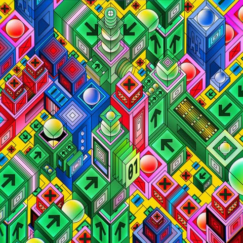 Abstract visualisation of an AI neural network with interconnected nodes, representing shared intelligence across an organisation